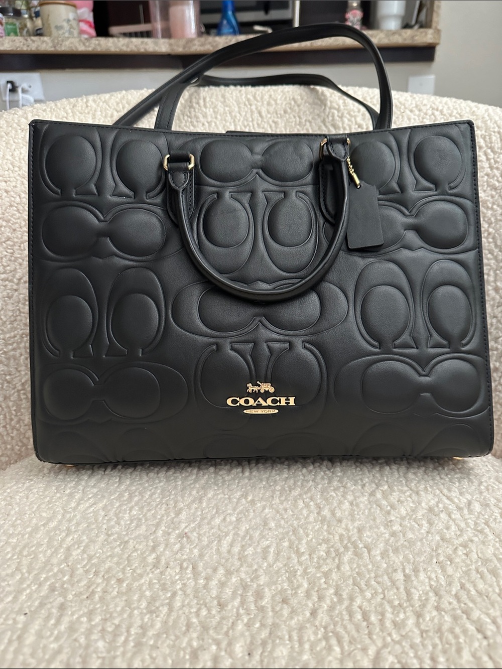 Coach Large Mollie Tote with Embossed